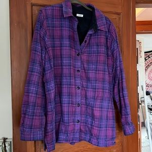 WOMENS LLBEAN Lined flannel shirt SZ XL
